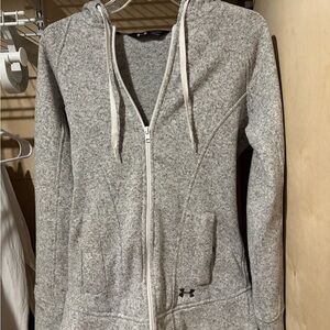 Under Armour Women's Light Gray Zip-Up Hoodie